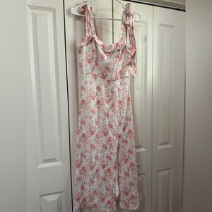 Franchescas “Trixxi” Midi Floral Tie-Strap Dress